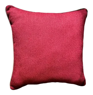 Early 21st Century Red & Soft Green Tweed Throw Pillow