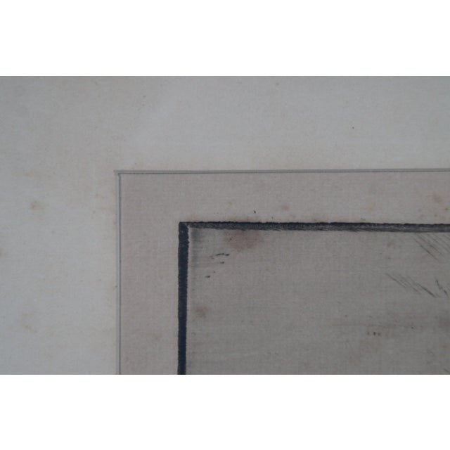Gray Antique Alexander Blum Hungarian Bigelow & Jordan Bridge Etching 18" For Sale - Image 8 of 11