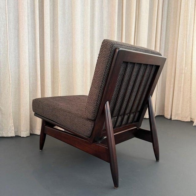 1960s 1960s Scandinavian Modern Ebonized Slipper Lounge Chair For Sale - Image 5 of 9