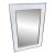 1970s Lacquered Wood and Brass Mirror 16 by 24” For Sale