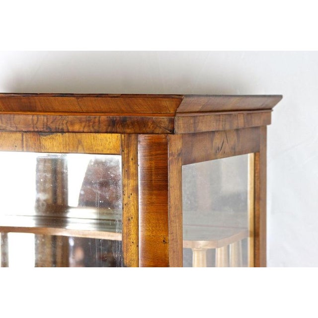 19th Century Biedermeier Display Cabinet in Vitrine and Nutwood, Austria, 1840 For Sale - Image 8 of 17