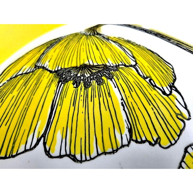 Yellow 1970s Mikasa Duplex Duet Yellow Poppy Chop Plate Designed by Ben Seibel For Sale - Image 8 of 13