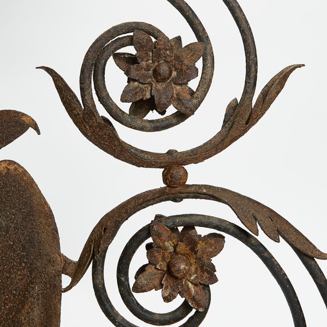 Antique Wrought Iron Sign with Eagle For Sale - Image 5 of 6
