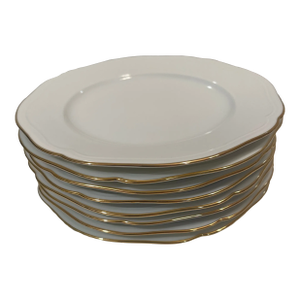 Late 20th Century Mikasa Gold Coin Salad Plates - Set of 8