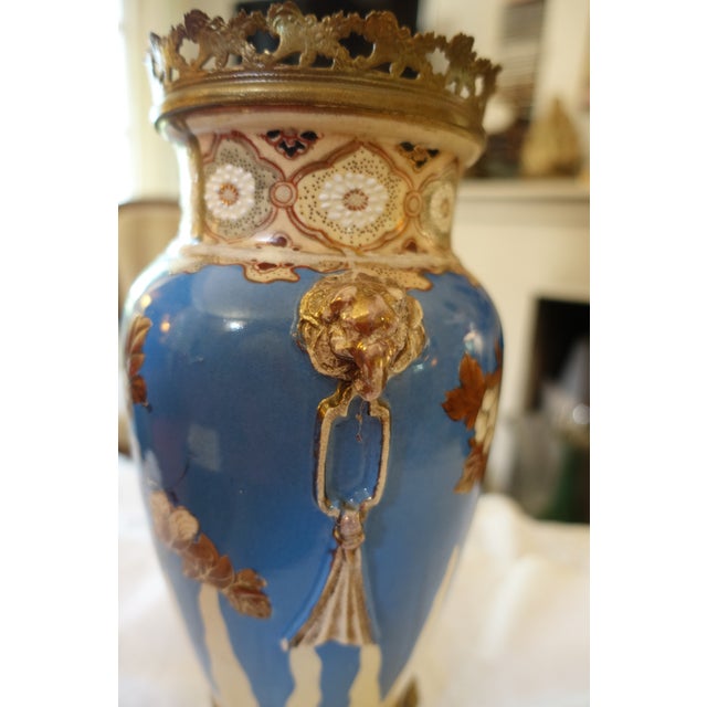 19th Century 19th Century Enameled Baluster Vase with Gilt Bronze Mount For Sale - Image 5 of 7