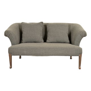 Baker Furniture English Regency Rolled Arm Sofa of Loveseat For Sale
