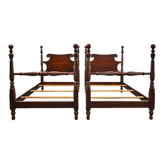 Mahogany Twin Beds by Kindel - a Pair For Sale