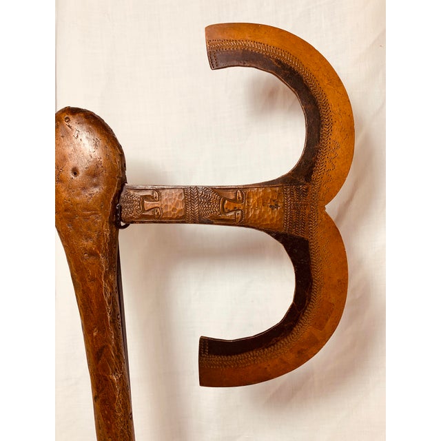 African Ceremonial Copper Axes on Custom Stands a Pair Chairish