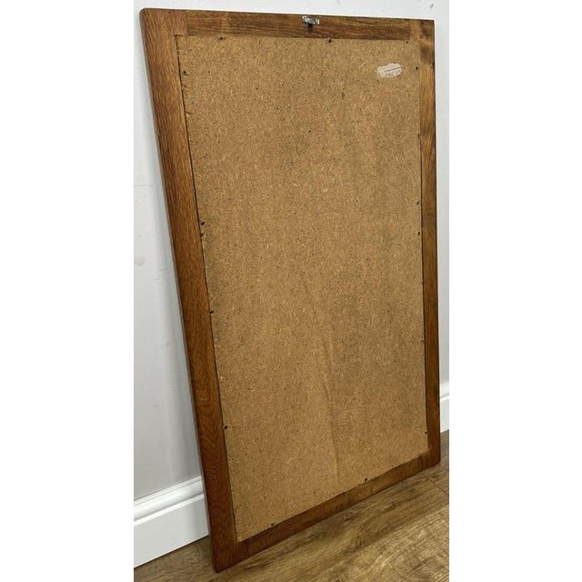 Vintage French Mirror in Oak For Sale - Image 6 of 7