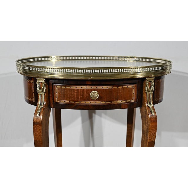 Wood Early 20th Century Louis XVI Mahogany Living Room Table For Sale - Image 7 of 18