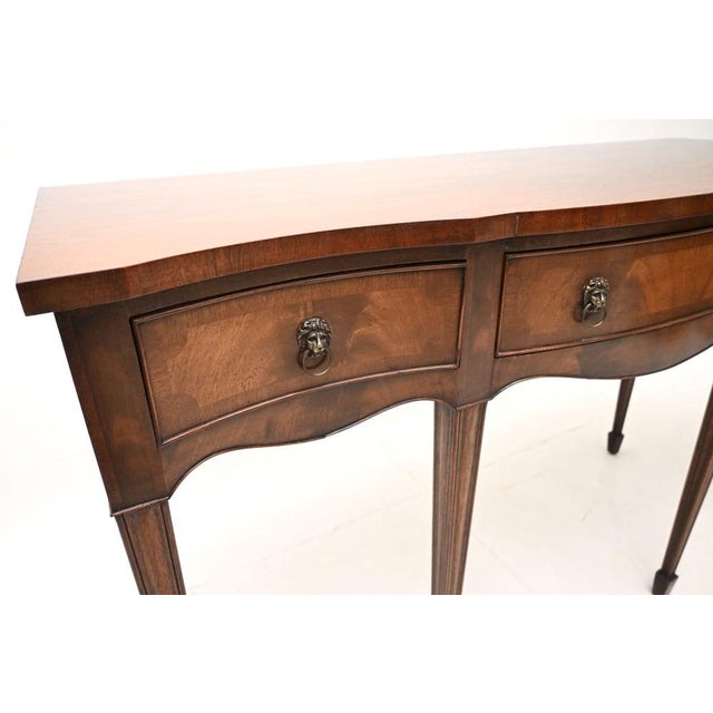 Vintage Georgian Style Inlaid Console Table, 1930 For Sale - Image 6 of 9