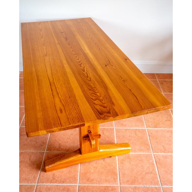 Mid-Century Modern Refectory Pine Dining Table in Blonde by Trestle R. Nance, 1960s For Sale - Image 11 of 18