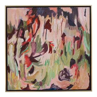 "Spring Ahead" Abstract Painting by Laurie MacMillan, Framed For Sale