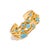 Mystic Waves Turquoise Gold Adjustable Ring, Size 8 For Sale In Miami - Image 6 of 11