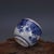 1950s Blue and White Porcelain Floral Tea Jar With Lid For Sale - Image 5 of 5