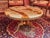 Heavy metal base. Top onyx tabletop made of natural stone, has a polished edge and is newly professionally restored. Top...