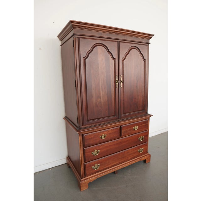 Traditional Vintage American Drew Cherry Grove Armoire For Sale - Image 3 of 13