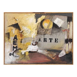 After Roberto Greco, Broken Brush, Mixed Media on Canvas, Framed For Sale