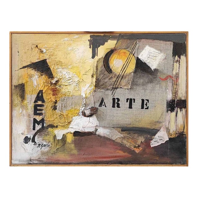 After Roberto Greco, Broken Brush, Mixed Media on Canvas, Framed For Sale