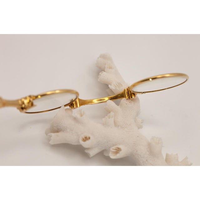 Antique Victorian 14k Yellow Gold Lorgnette Pendant C. 1900 For Sale - Image 10 of 12