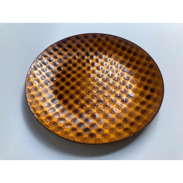 Ketura Crafts Israel Enameled Copper Dish, 1970's For Sale - Image 12 of 12