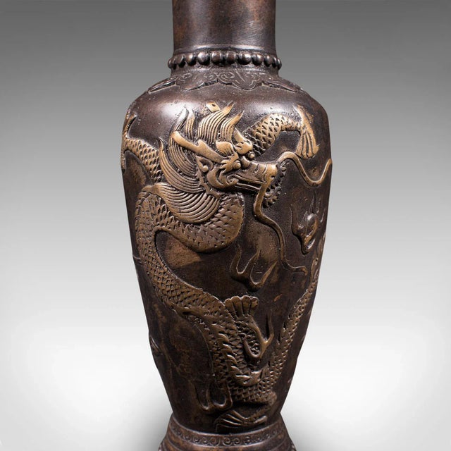 1900s Small Antique Chinese Victorian Bronze Posy Vase For Sale - Image 9 of 13