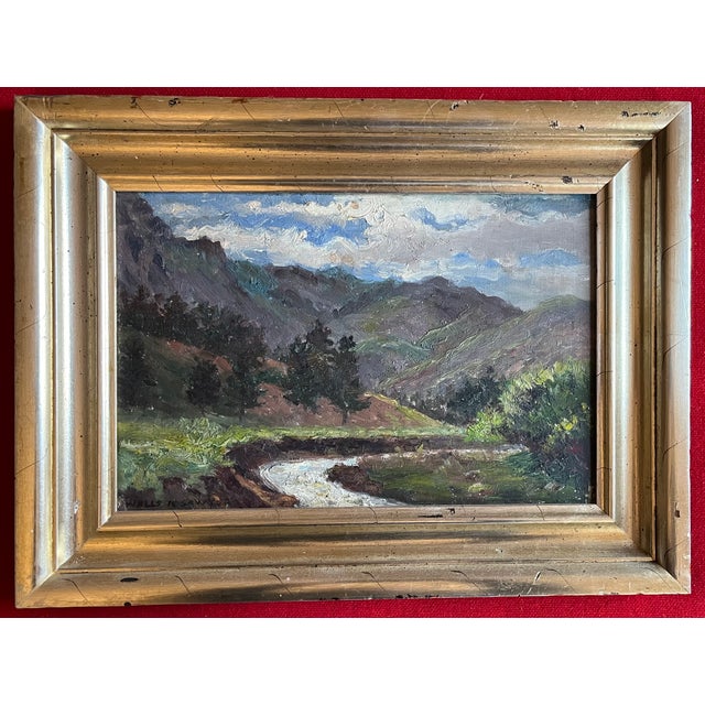 Wells Moses Sawyer (American 1863 - 1960) Colorado Rocky Mountain Landscape Oil Painting For Sale In New York - Image 6 of 8