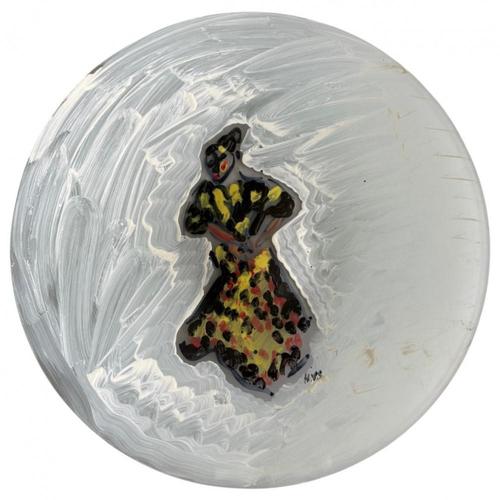 Painted Glass Dish by Hans Voigt Steffensen For Sale - Image 3 of 3