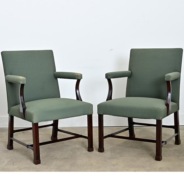 English 19th Century Pair of Georgian Armchairs For Sale - Image 10 of 12