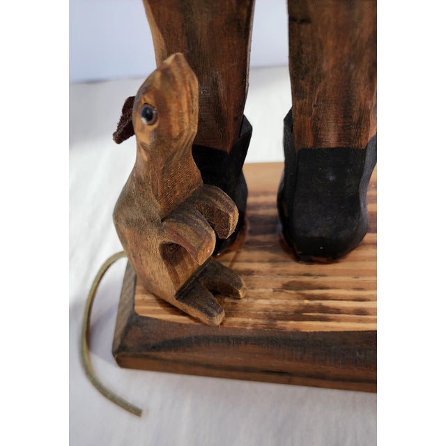 1920s 17" Antique Folk Art Sailor in Slicker- Paddle Arm Whirligig & Ship's Pet Rat For Sale - Image 5 of 6