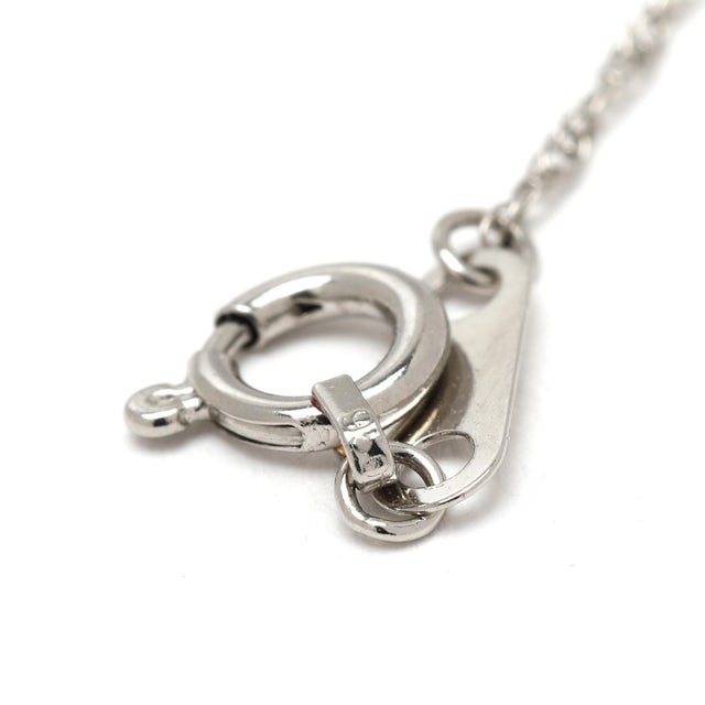 0.72ctw Diamond and Sapphire Pendant Necklace, Platinum, Length 18 In For Sale In Greensboro - Image 6 of 6