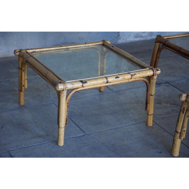 Rattan Coffee Tables, 1950s, Set of 14 For Sale - Image 11 of 17