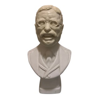 Vintage 1970s Avon Theodore Roosevelt After Shave Decanter Bust For Sale