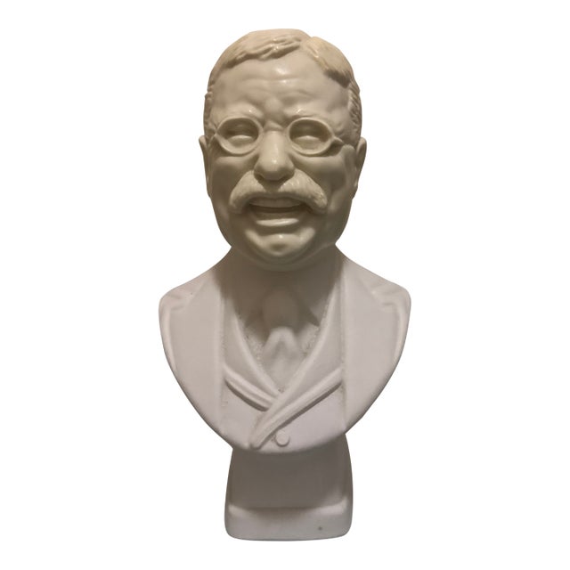 Vintage 1970s Avon Theodore Roosevelt After Shave Decanter Bust For Sale