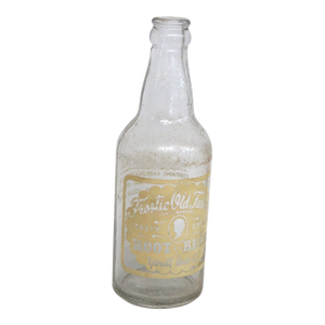 Frostie Old Fashion Empty Root Beer Bottle 12oz Clear Glass 1950s Soda Pop 4867b
