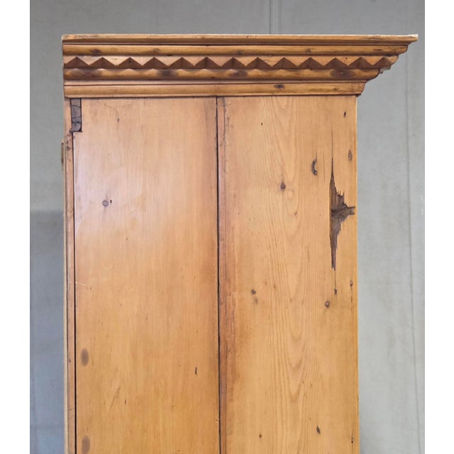 Antique 19th Century Irish Scrubbed Pine Linen Press Cabinet For Sale - Image 15 of 18