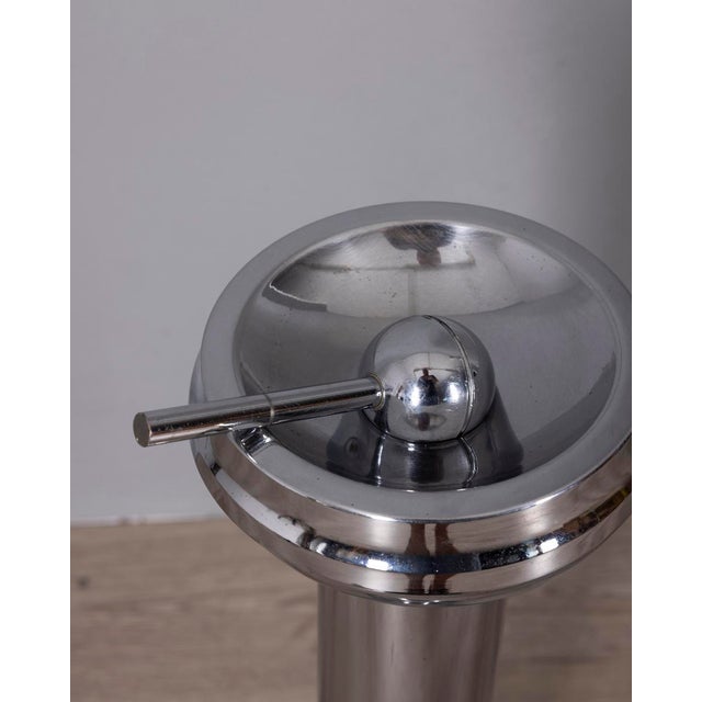 1970s Vintage Floor Ashtray in Chrome Metal, Italy, 1970s For Sale - Image 5 of 11