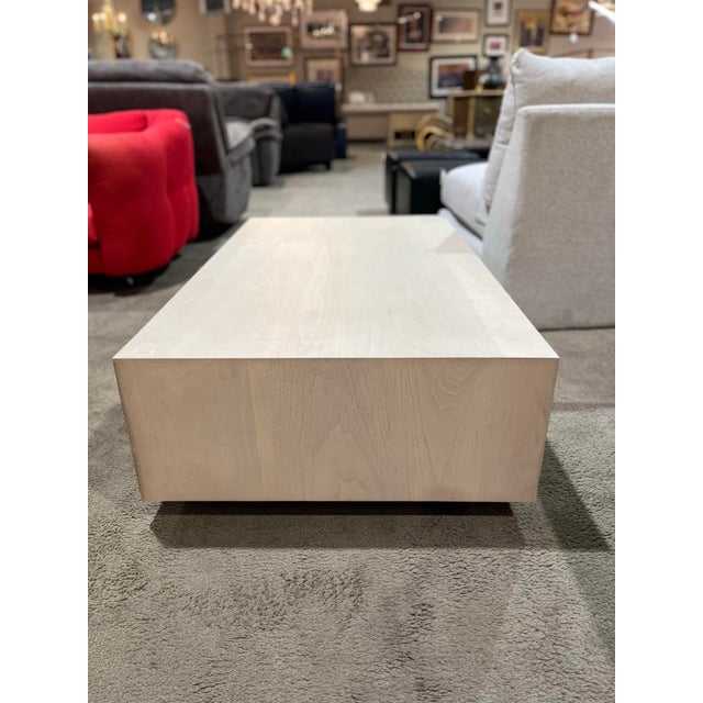 Four Hands Ashen Gray Wood "Hudson" Coffee Table For Sale - Image 4 of 8