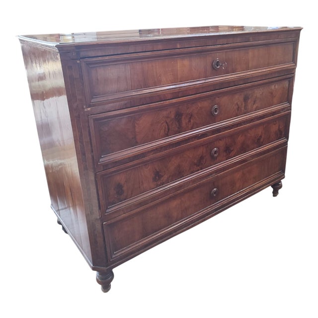 Antique Secretaire with Drop-Leaf Top Drawer and Internal Drawers in Briar Root, 1890 For Sale