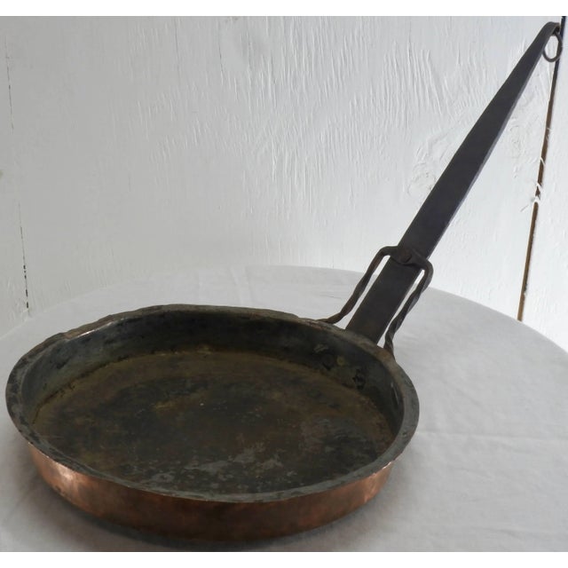 French jelly pan from France. Hand-forged with a cast iron handle that has superb details. Loop on the long handle. Very...