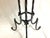 Antique Round Black & White Marble Top Wrought Iron Pedestal Stand For Sale - Image 4 of 7