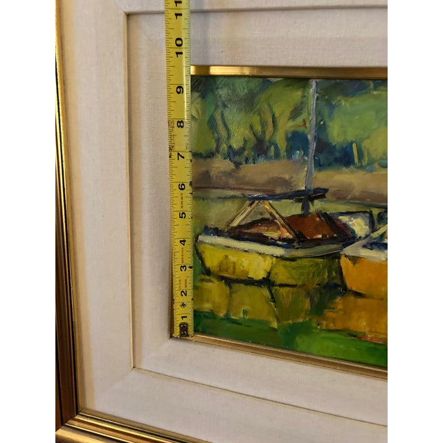 Bateau en El Tigre River Oil Painting - Signed For Sale In New York - Image 6 of 8