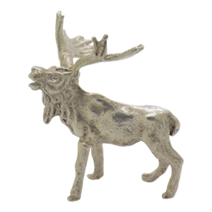 Vintage Italian Handmade Genuine Silver Larg Elk Figurine Sculpture