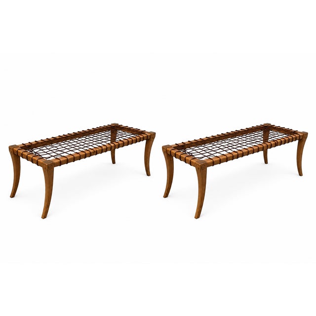 Modern pair of mid century style ROBSJOHN GIBBINGS STYLE BENCHs . The bench is made of alder and is 52’’ long 18’’ tall...