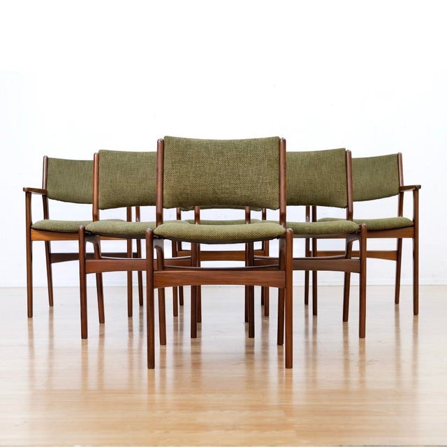 Set of Six Danish Modern Dining Chairs by Dyrlund Furniture For Sale - Image 9 of 12