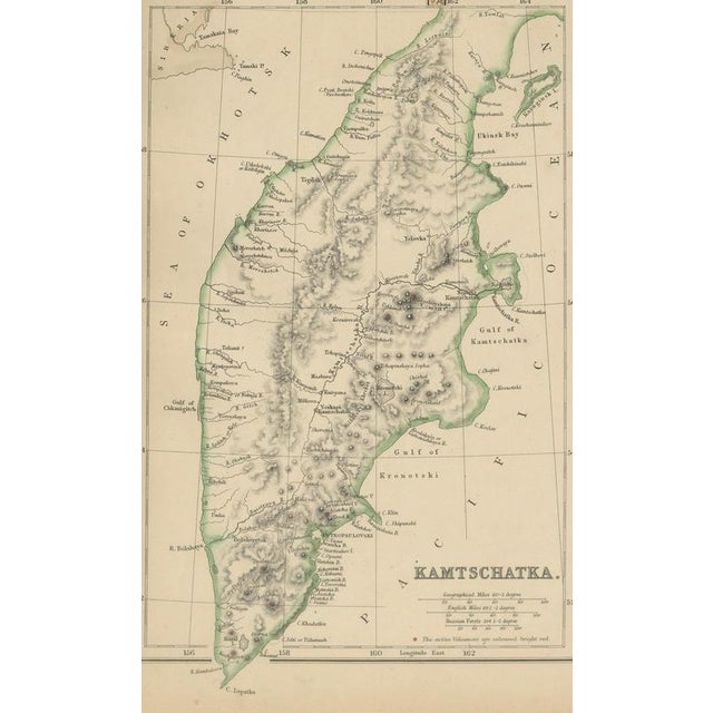 Antique Map of North Circumpolar Regions with Kamtschatka and Vancouver Island, 1860 For Sale - Image 6 of 10
