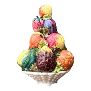 Vintage Italian Ceramic Fruit Topiary For Sale