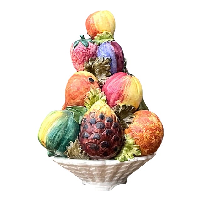 Vintage Italian Ceramic Fruit Topiary For Sale