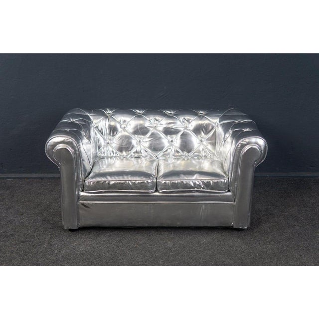 Miniature Chesterfield Sofa Era & Style: England - probably from the last 30 years Features - small, curious two-seater...