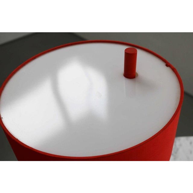 Red Mid-Century Minimalistic Space Age Table Lamp from Temde For Sale - Image 8 of 10